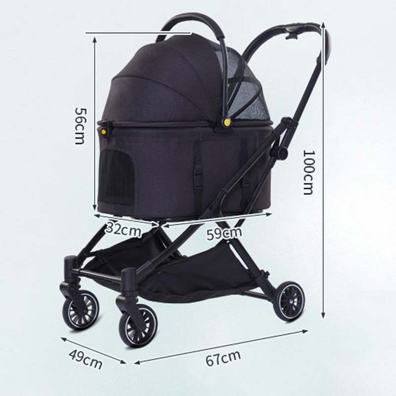 One-Touch Foldable Design Pet Stroller