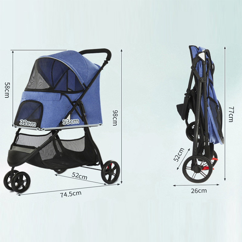 Durable Oxford Pet Stroller