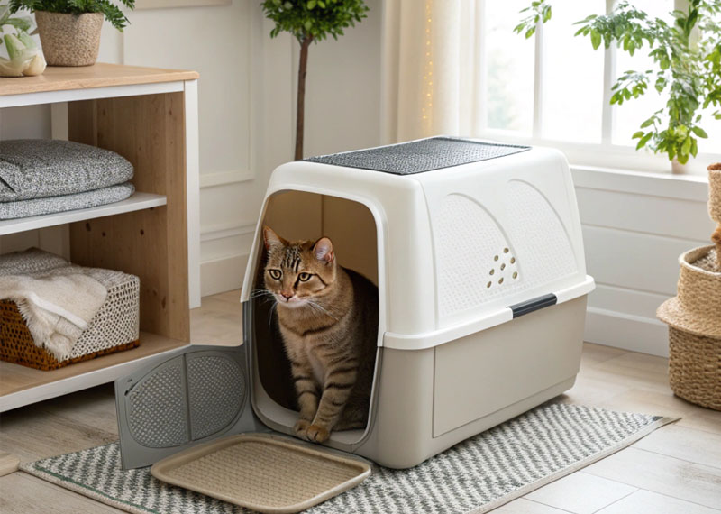 Caja de arena abierta para gatos: Cómo crear una experiencia de baño cómoda e higiénica para los gatos