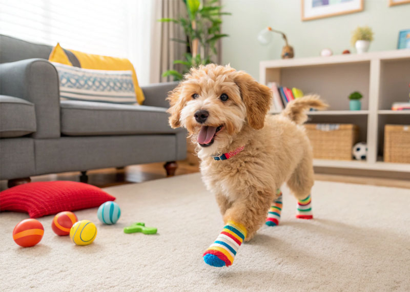 Calcetines antideslizantes para mascotas: mantén a tus peludos amigos seguros y con estilo