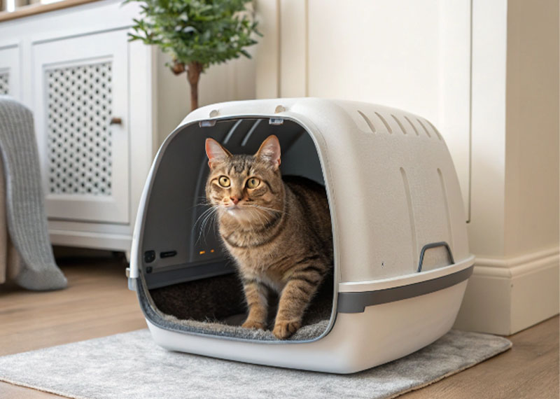 Caja de arena para gatos completamente cerrada: Cómo crear un hogar cómodo y limpio para las mascotas