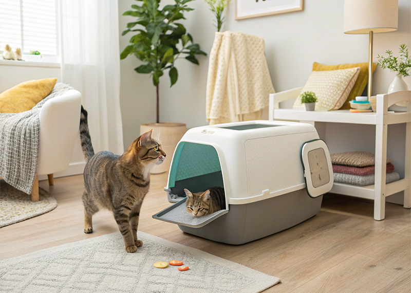 Guía de compra de cajas de arena para gatos: ¿Cómo el diseño semicerrado facilita la limpieza?