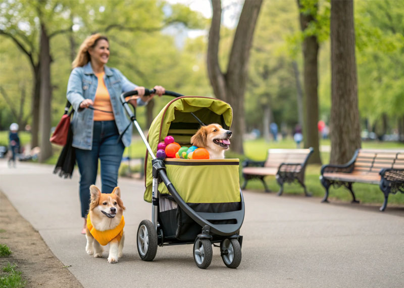 Nuevo favorito para viajar con mascotas: los cochecitos Hefei Bolo hacen que pasear a perros grandes sea más cómodo.