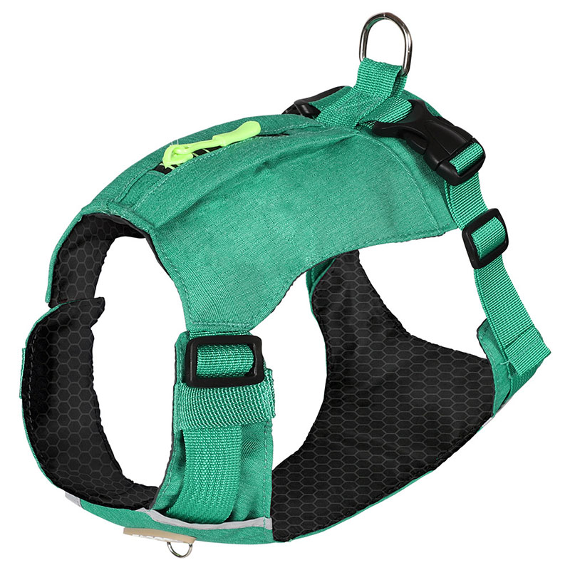 Soft fabric anti-splash dog harness